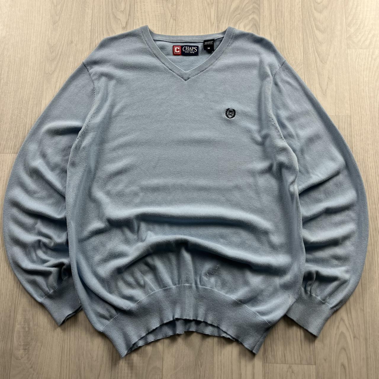VINTAGE Y2K CHAPS KNITTED JUMPER BLUE