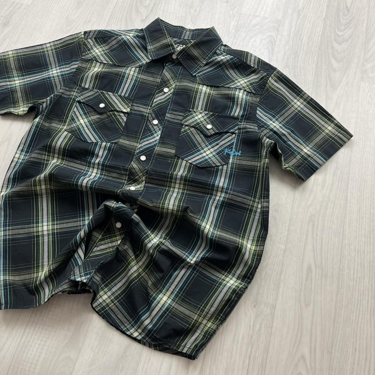 VINTAGE Y2K RIPCURL CHECKERED SHORT SLEEVE SHIRT