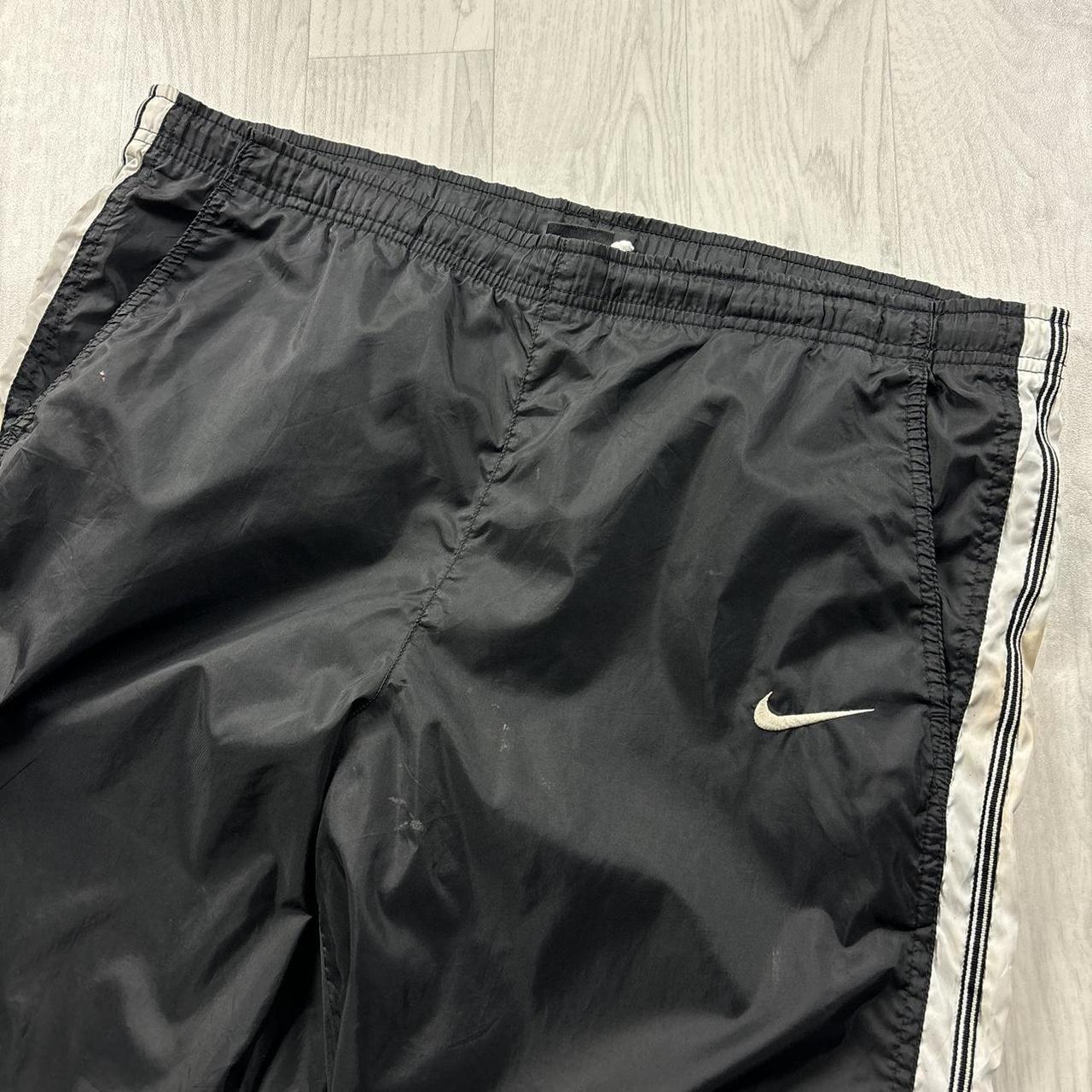 VINTAGE Y2K NIKE BAGGY SHELL TRACKSUIT BOTTOMS BLACK