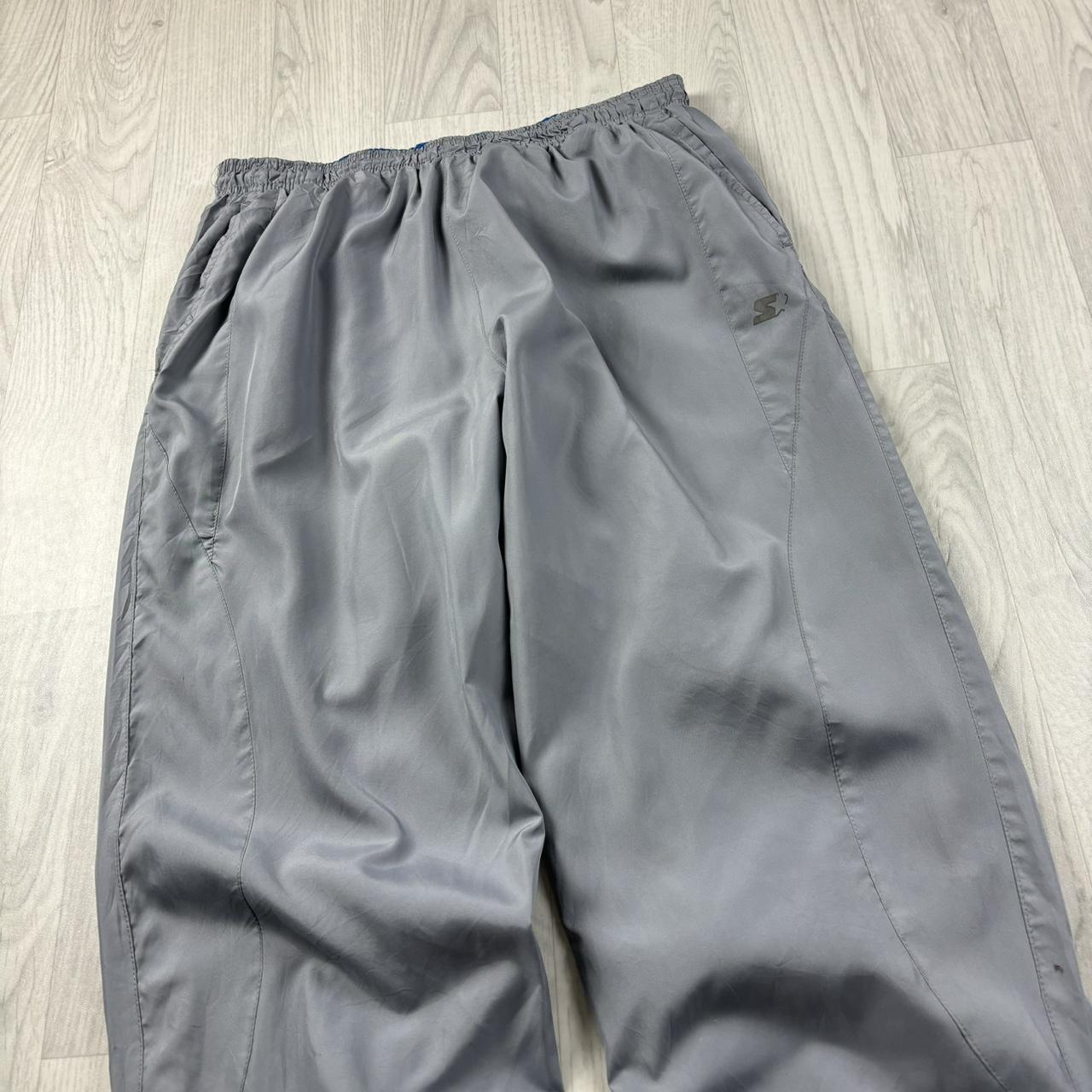 VINTAGE Y2K STARTER BAGGY TRACKSUIT BOTTOMS GREY