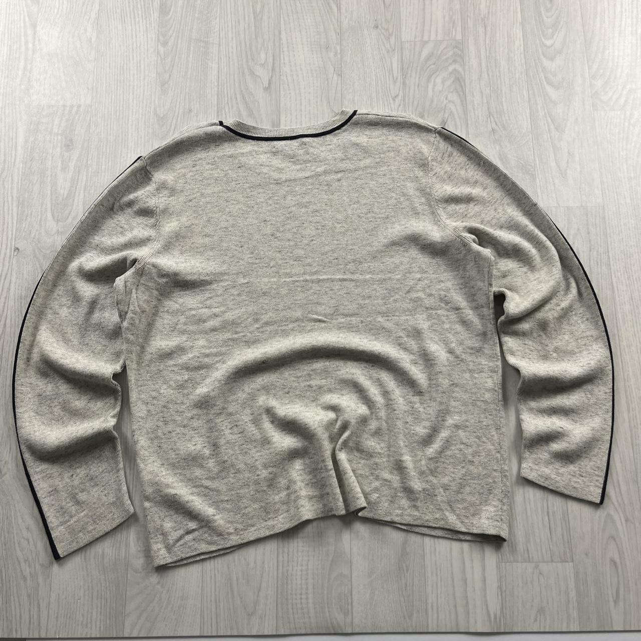 VINTAGE Y2K TOMMY HILFIGER KNITTED JUMPER GREY
