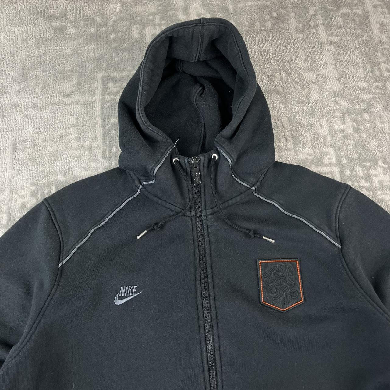 VINTAGE Y2K NIKE NETHERLANDS ZIP UP SPORTY HOODIE BLACK