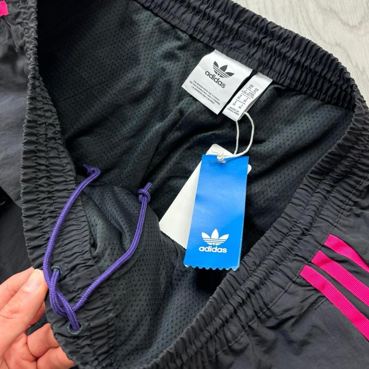 ADIDAS BAGGY TRACKSUIT BOTTOMS BLACK