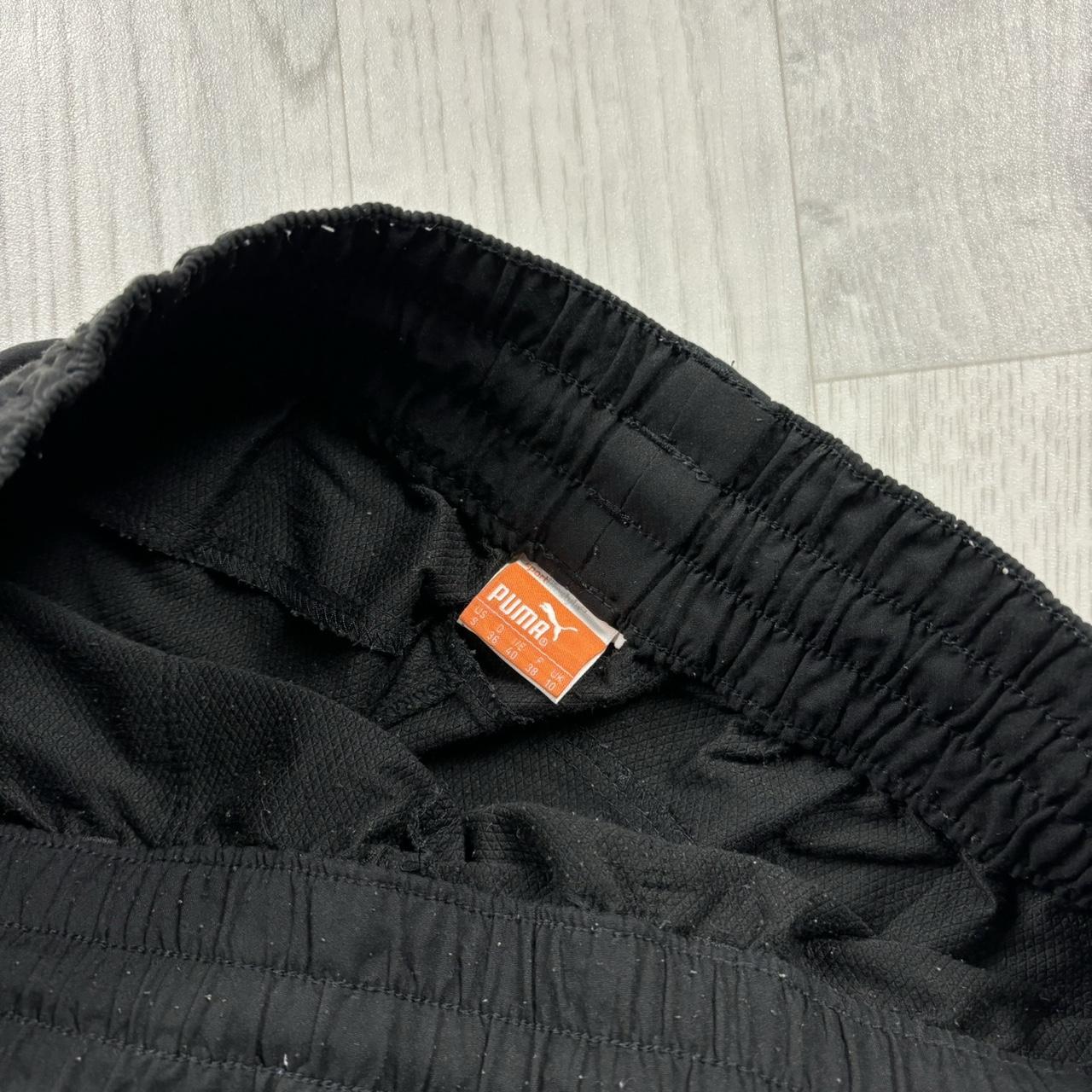 VINTAGE Y2K PUMA LOW RISE TECHNICAL TRACKSUIT BOTTOMS BLACK
