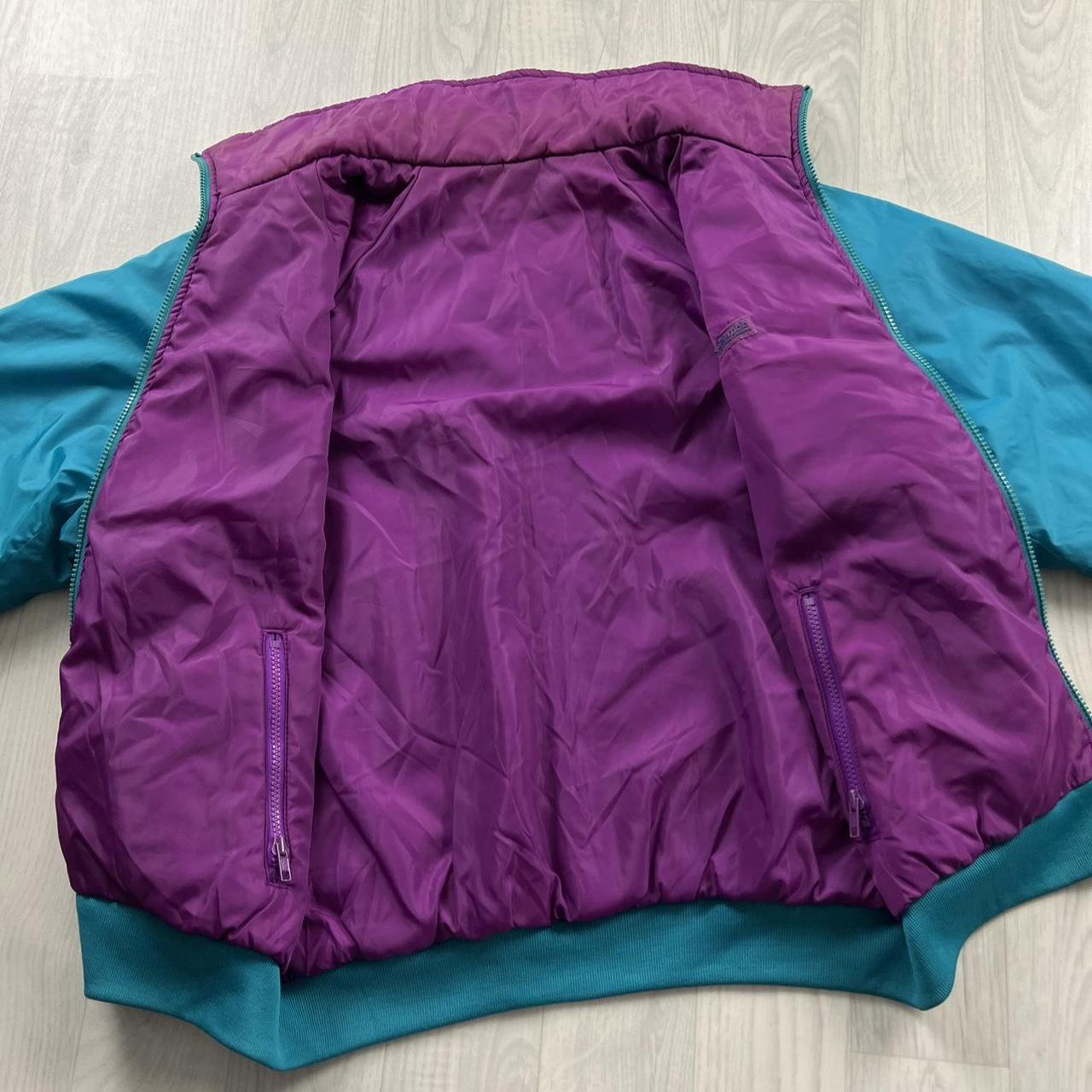 VINTAGE 00s COLUMBIA REVERSIBLE PADDED JACKET PURPLE BLUE