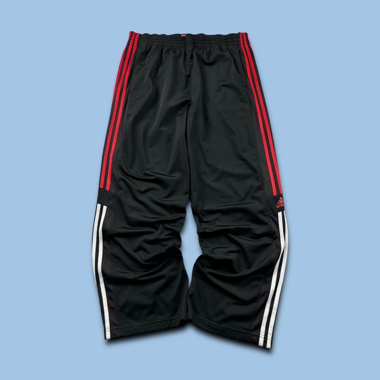 VINTAGE Y2K ADIDAS BAGGY TRACKSUIT BOTTOMS BLACK