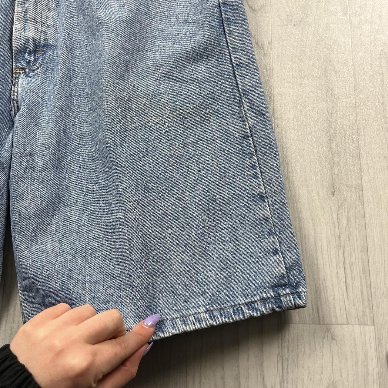 VINTAGE 00s WRANGLER BAGGY LOOSE CARPENTER JORTS BLUE