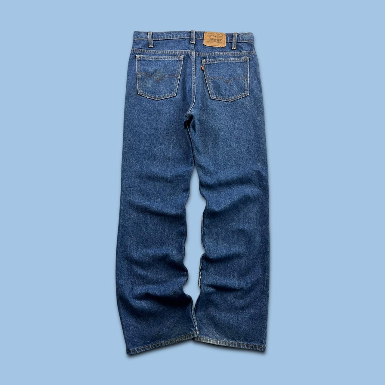 VINTAGE LEVIS ORANGE TAB STRAIGHT LEG JEANS BLUE