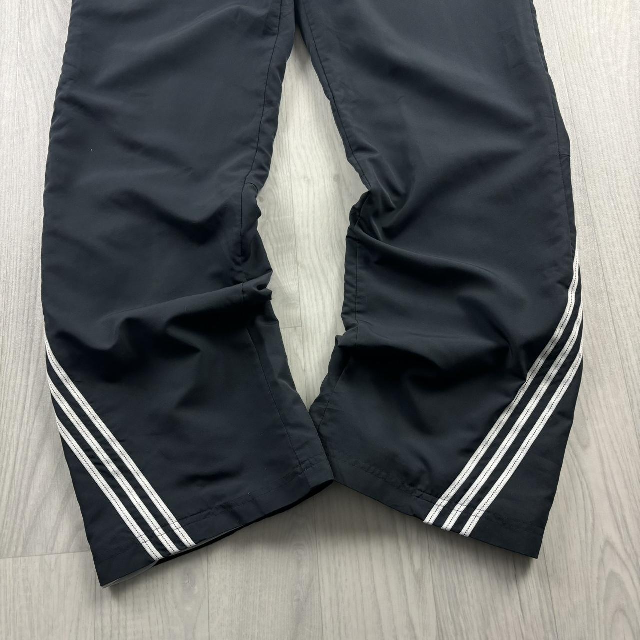 VINTAGE Y2K ADIDAS LOW RISE BAGGY TRACKSUIT BOTTOMS NAVY
