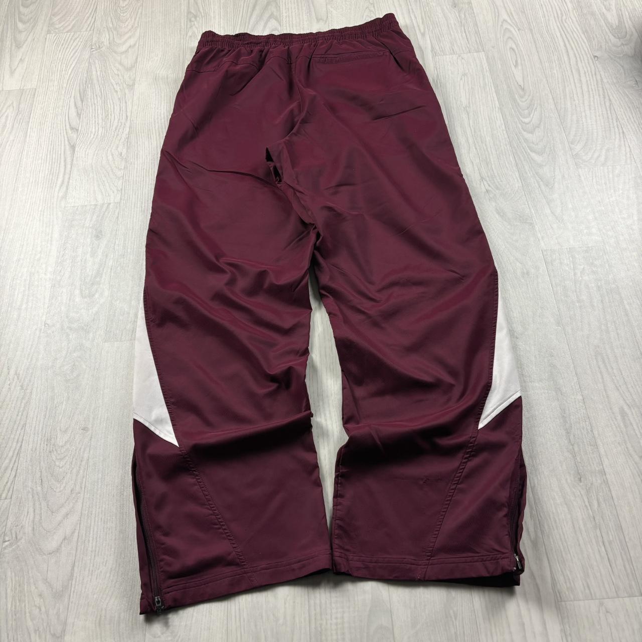 VINTAGE Y2K UNDER ARMOUR BAGGY TRACKSUIT BOTTOMS BURGUNDY