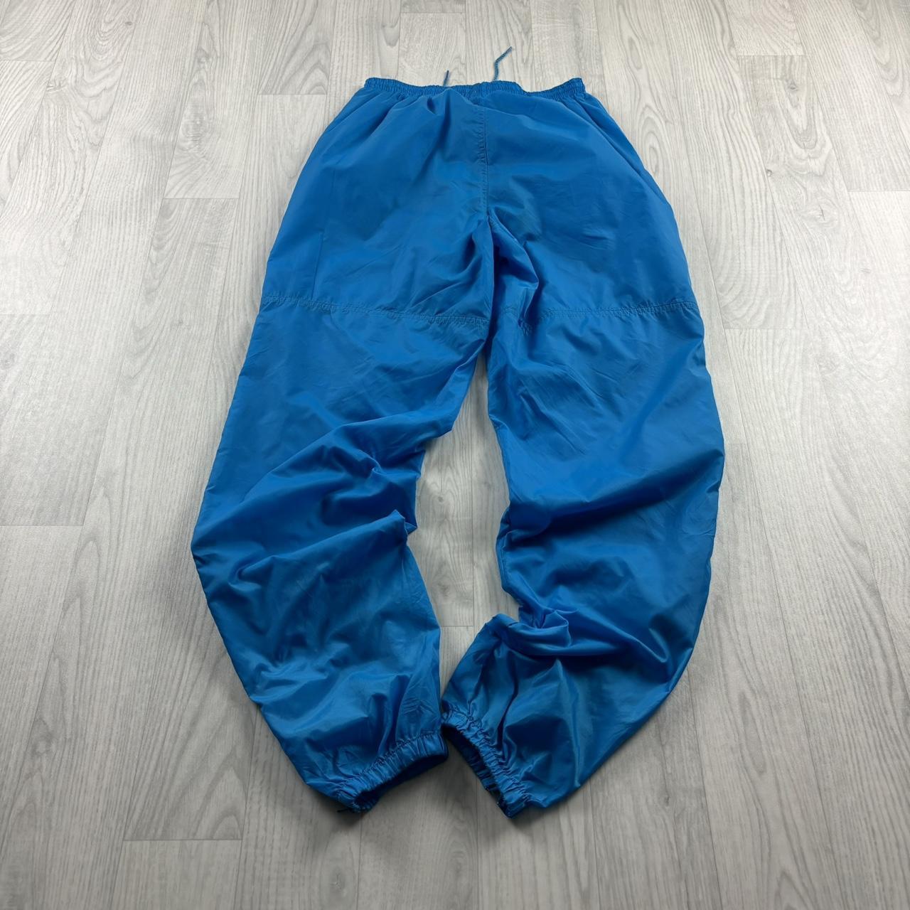 VINTAGE 90s NIKE BAGGY SHELL TRACKSUIT BOTTOMS BLUE