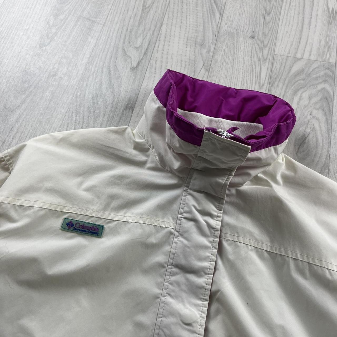 VINTAGE 00s COLUMBIA LIGHTWEIGHT BOMBER JACKET WHITE PINK