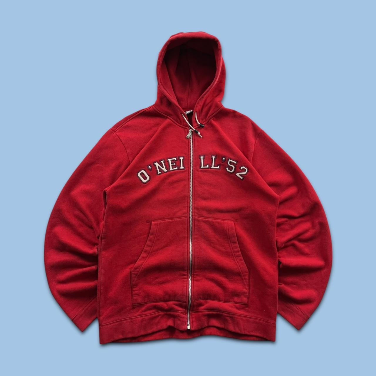 VINTAGE Y2K O’NEILL SPELL OUT ZIP HOODIE RED