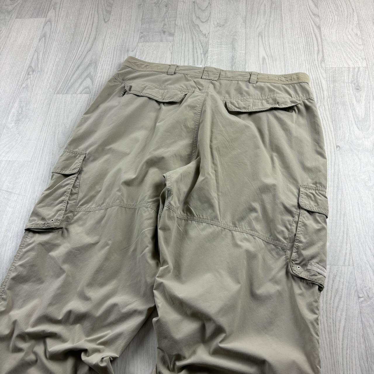 VINTAGE Y2K COLUMBIA BAGGY CARGO TRACKSUIT BOTTOMS CREAM