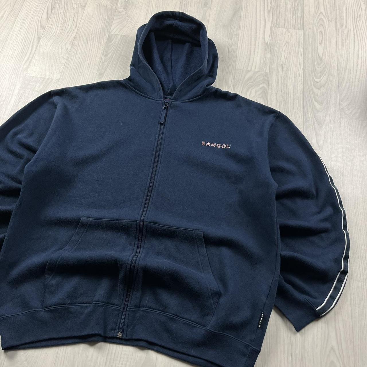 VINTAGE Y2K KANGOL ZIP HOODIE NAVY