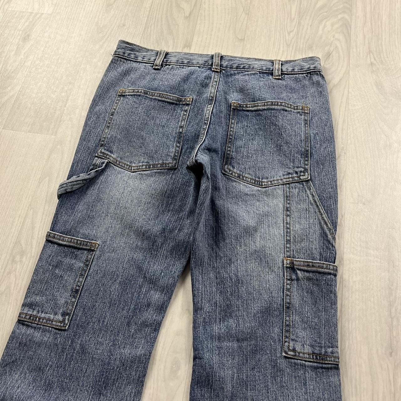 VINTAGE BAGGY BOOTCUT CARPENTER JEANS BLUE
