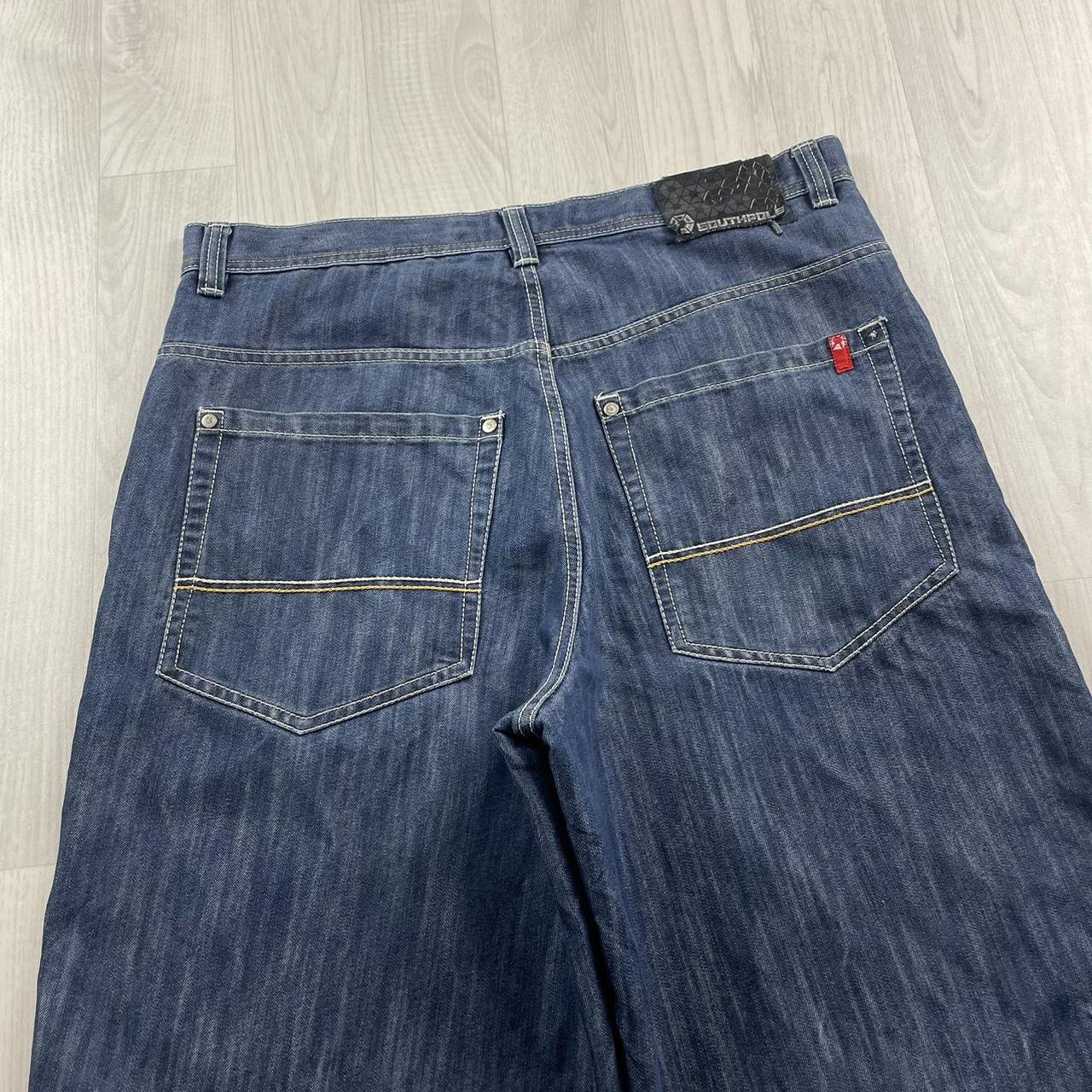 VINTAGE SOUTHPOLE BAGGY LOOSE SKATER HIP HOP JORTS NAVY (38w)