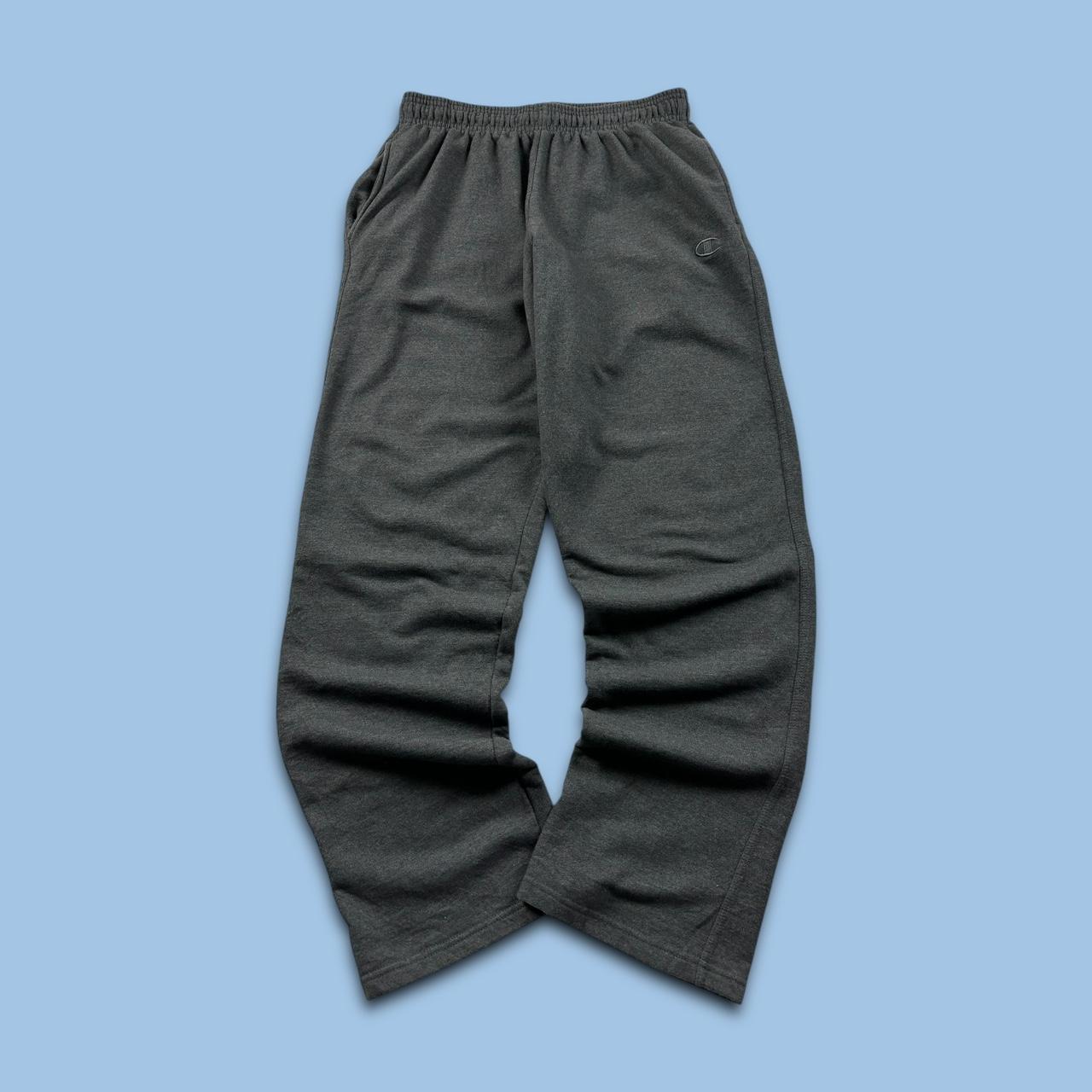 VINTAGE 00s CHAMPION BAGGY COTTON SWEATPANTS CHARCOAL GREY