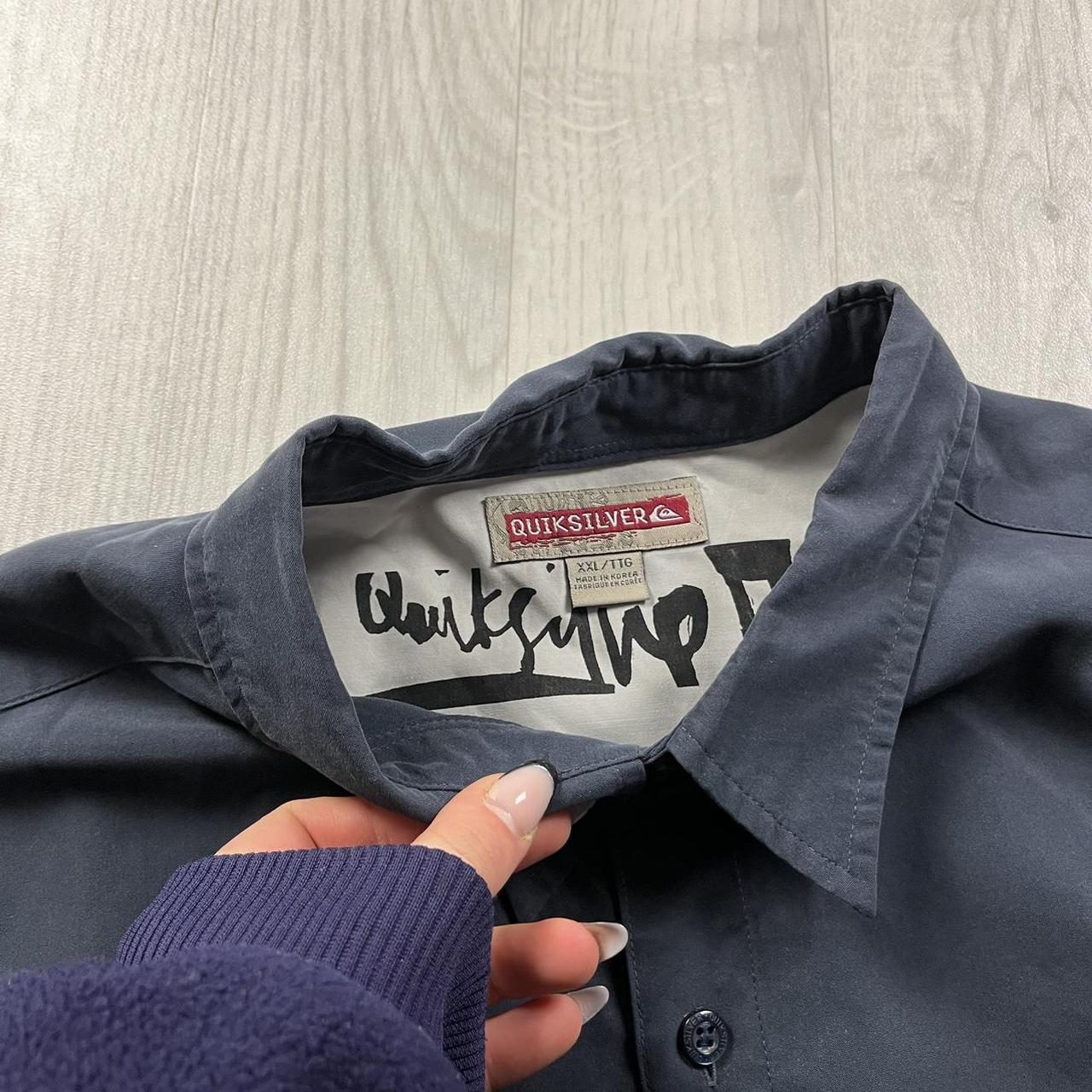 VINTAGE Y2K QUIKSILVER SHORT SLEEVE SHIRT NAVY