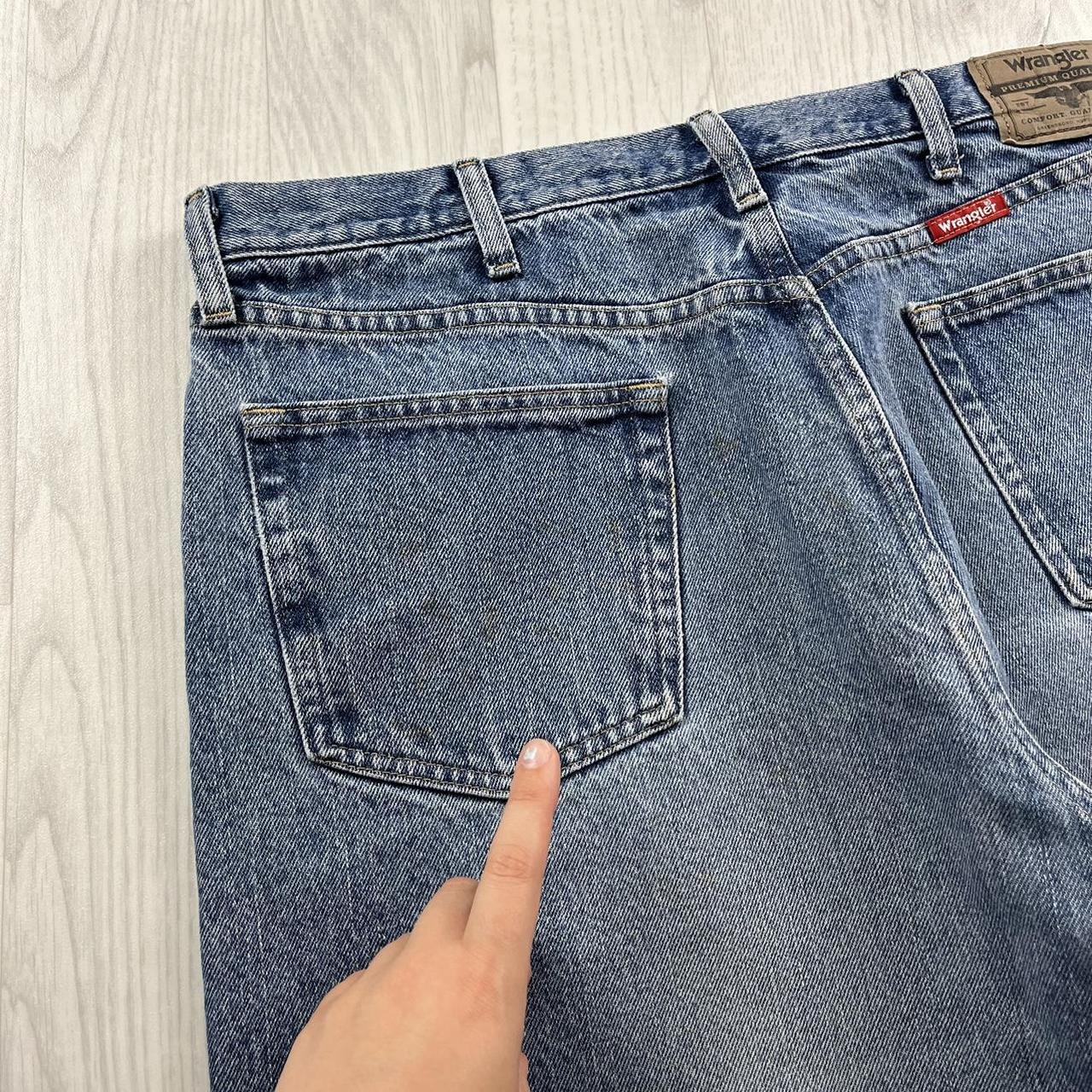 VINTAGE WRANGLER BAGGY LOOSE SKATER JORTS BLUE (38w)