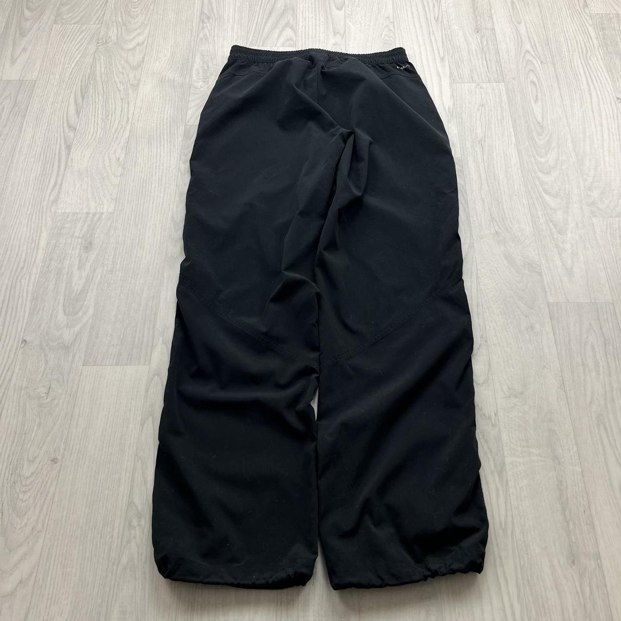 VINTAGE Y2K ADIDAS TECHNICAL BAGGY TRACKSUIT BOTTOMS BLACK