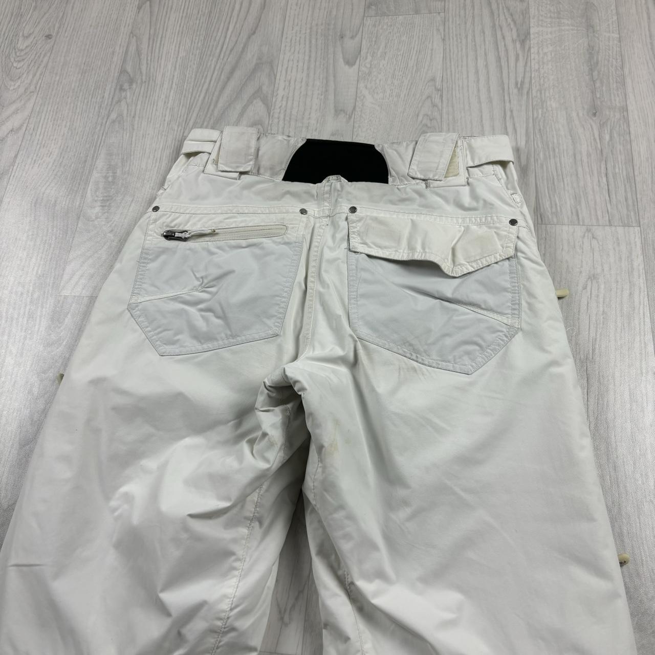 VINTAGE Y2K PULP BAGGY SKI PANTS SALOPETTES WHITE