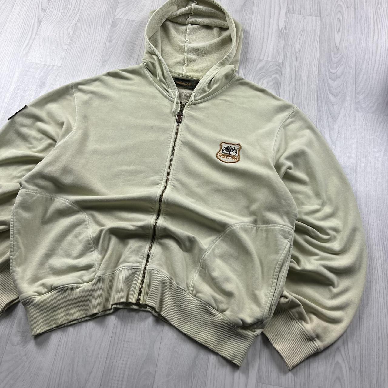 VINTAGE Y2K TIMBERLAND ZIP HOODIE CREAM