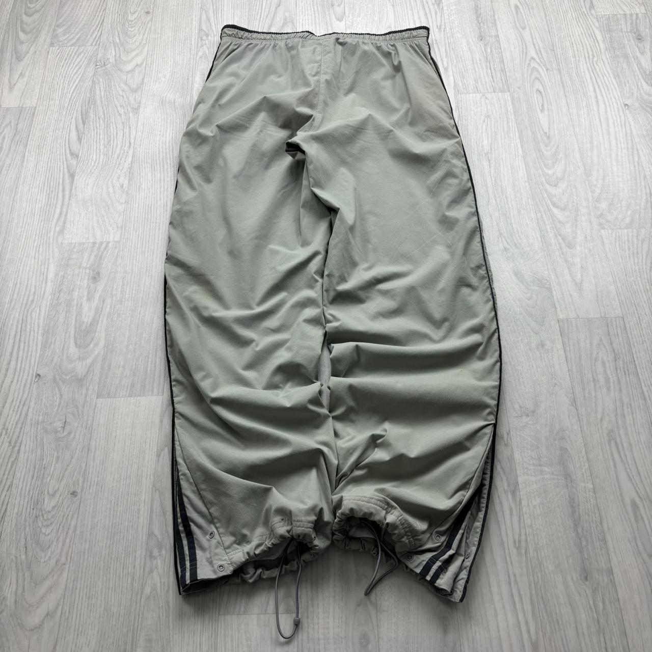 VINTAGE Y2K NIKE TECHNICAL BAGGY TRACKSUIT BOTTOMS BEIGE