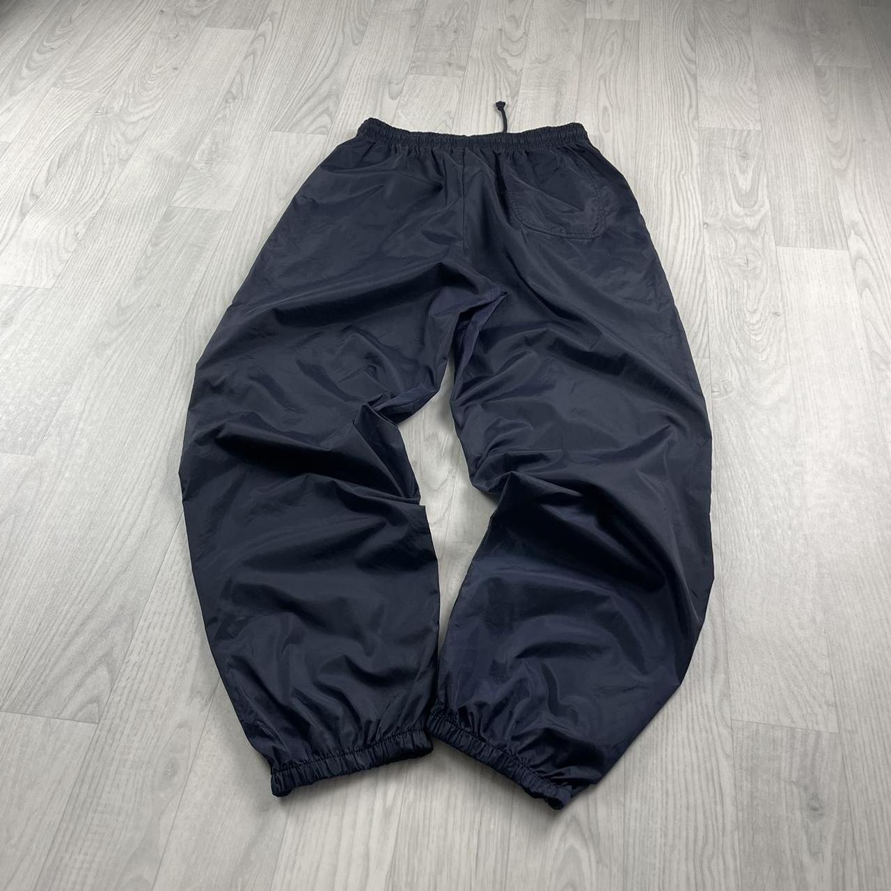 VINTAGE FILA BAGGY SHELL TRACKSUIT BOTTOMS NAVY (XL)