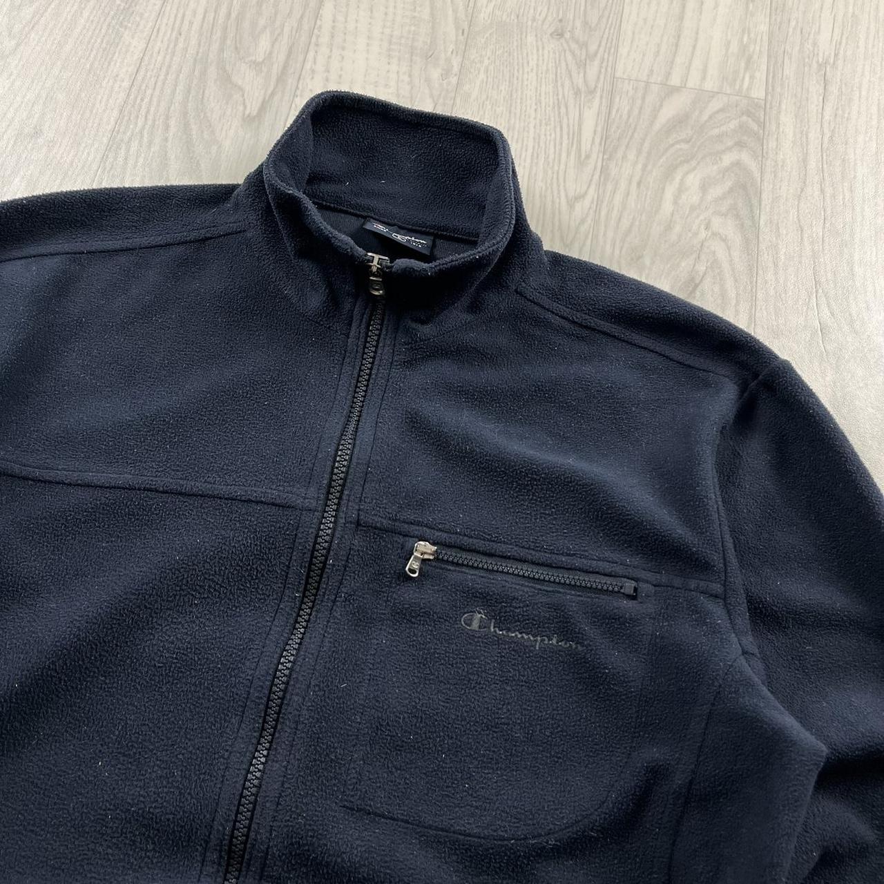 VINTAGE Y2K CHAMPION ZIP UP UTILITY FLEECE NAVY