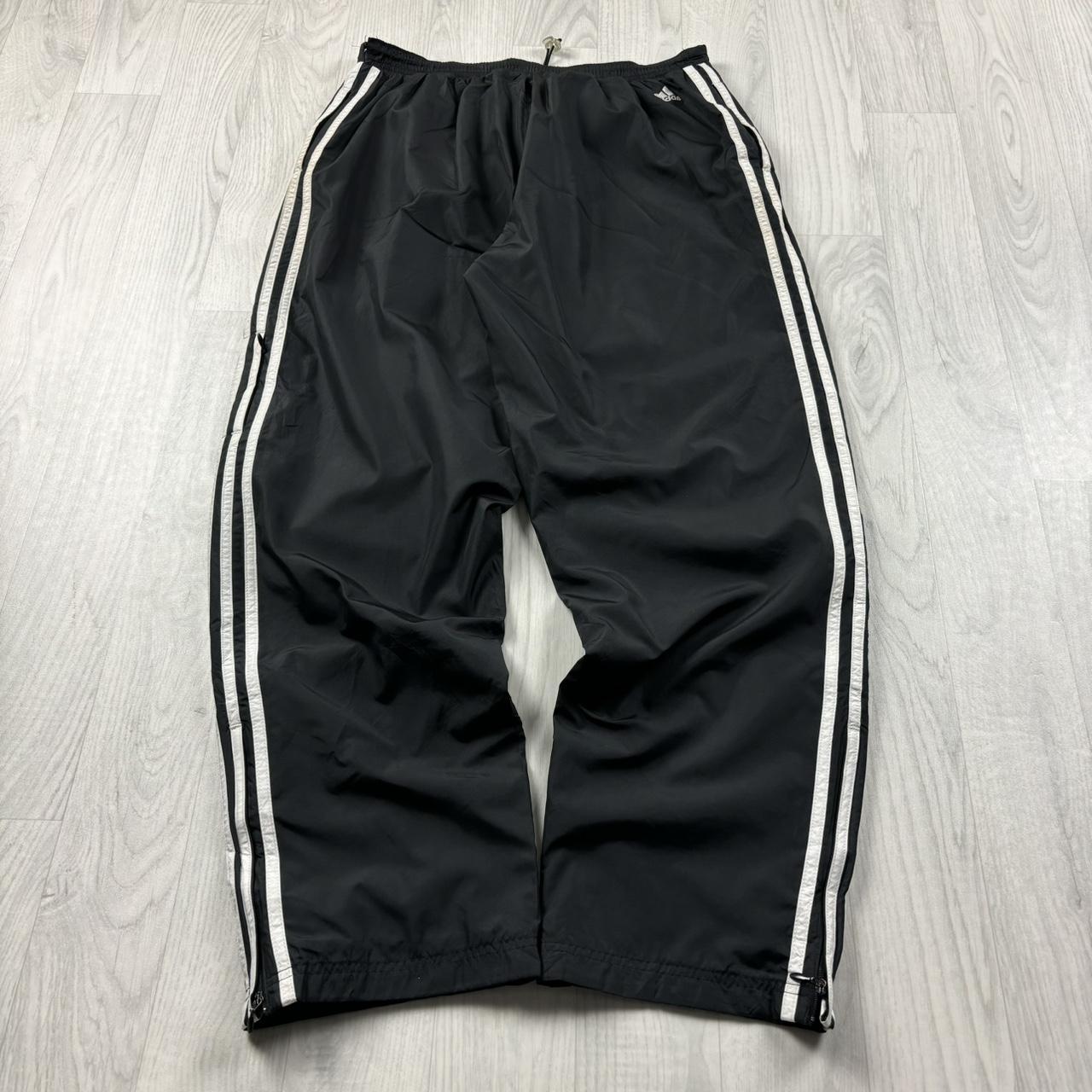 VINTAGE Y2K ADIDAS BAGGY TRACKSUIT BOTTOMS BLACK