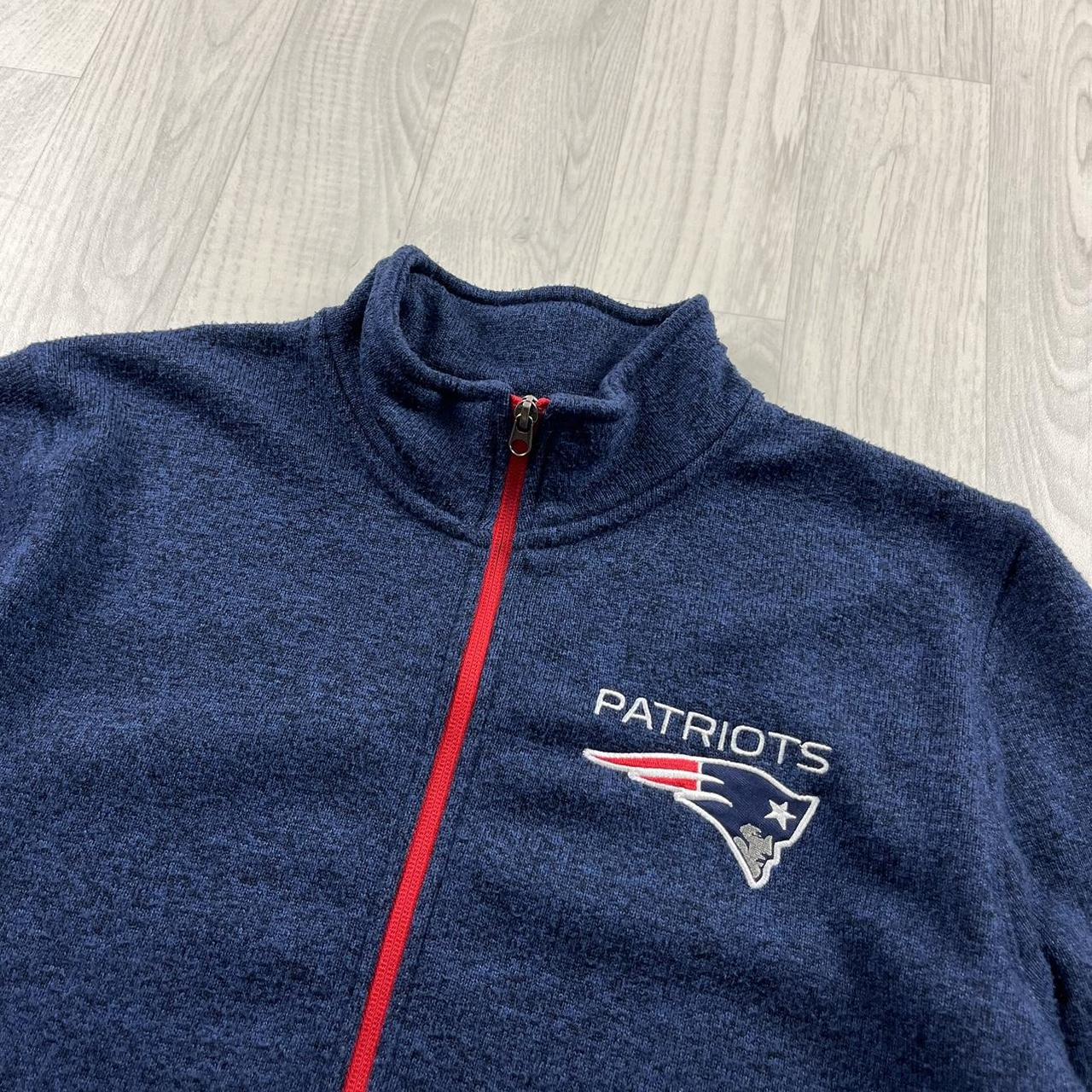 VINTAGE Y2K NFL PATRIOTS ZIP UP FLEECE NAVY