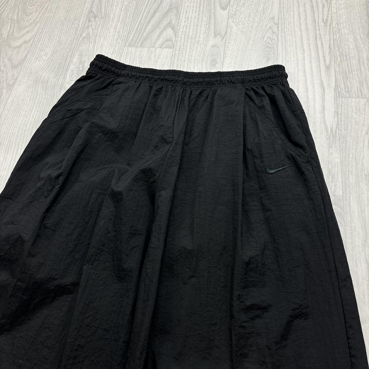 VINTAGE 90s NIKE BAGGY SHELL TRACKSUIT BOTTOMS BLACK