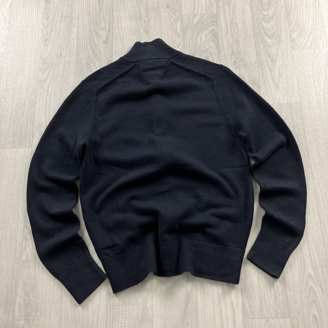 VINTAGE Y2K TOMMY HILFIGER ZIP KNITTED JUMPER NAVY