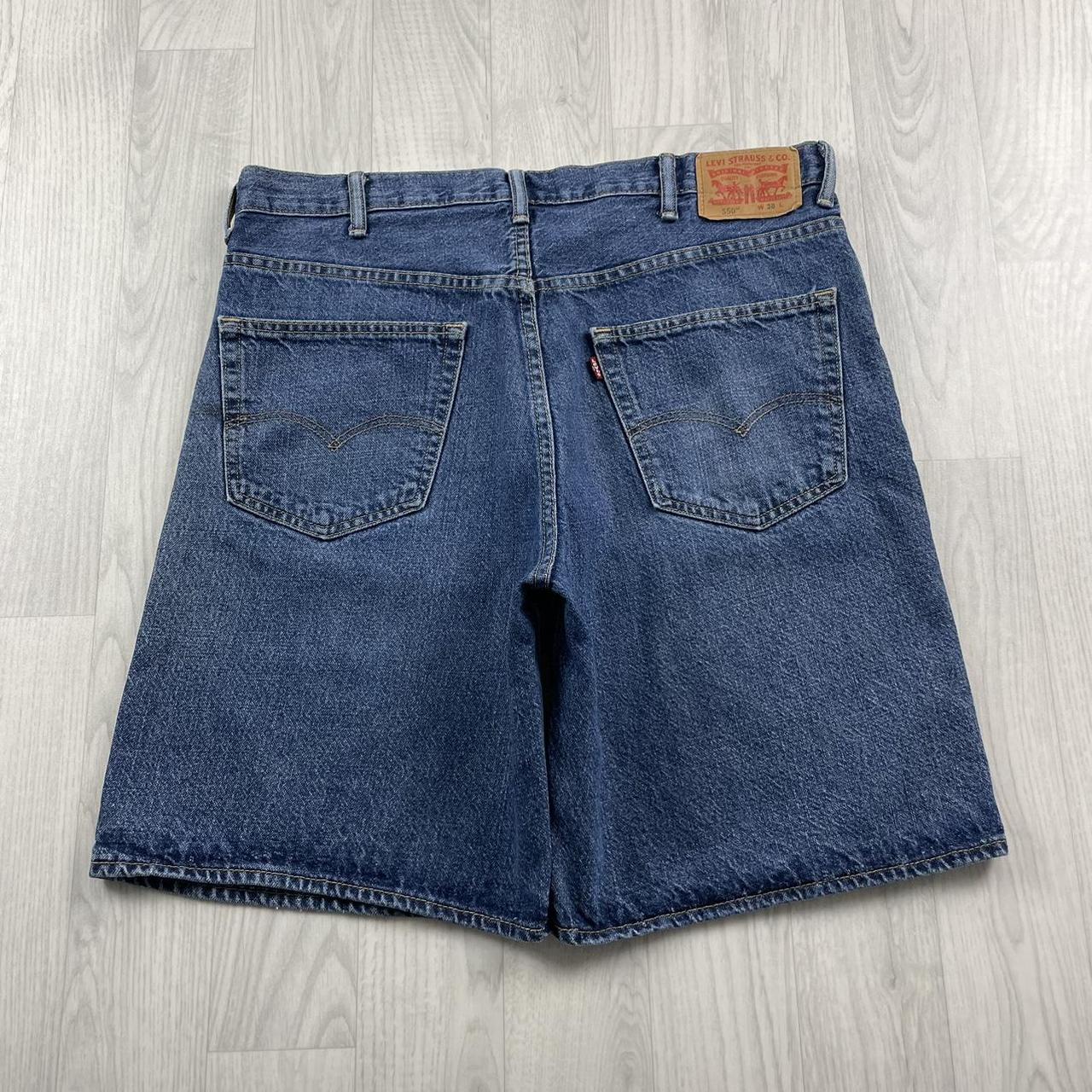 VINTAGE LEVIS 550 BAGGY LOOSE SKATER JORTS NAVY BLUE (38w)