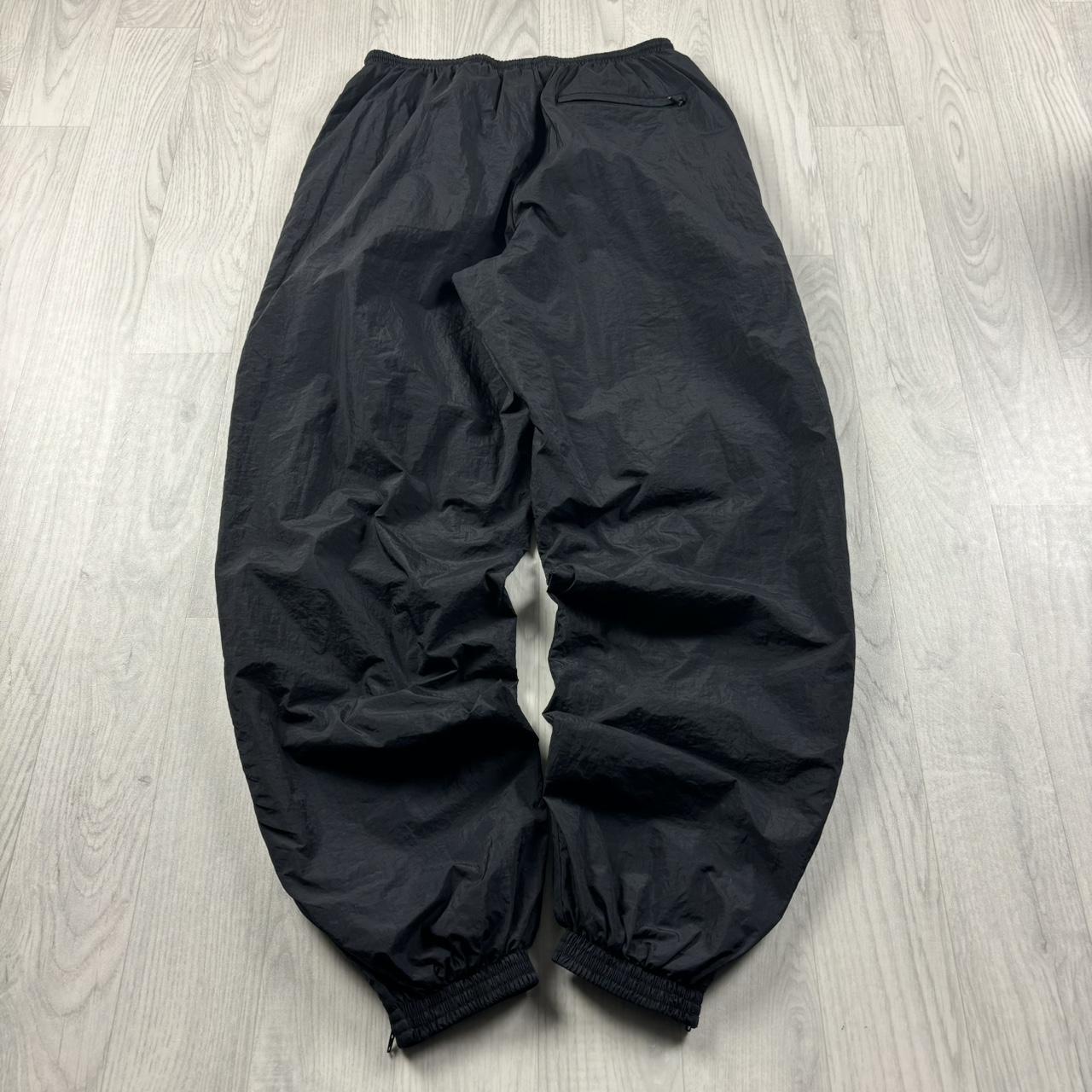 VINTAGE 90s NIKE BAGGY SHELL TRACKSUIT BOTTOMS BLACK