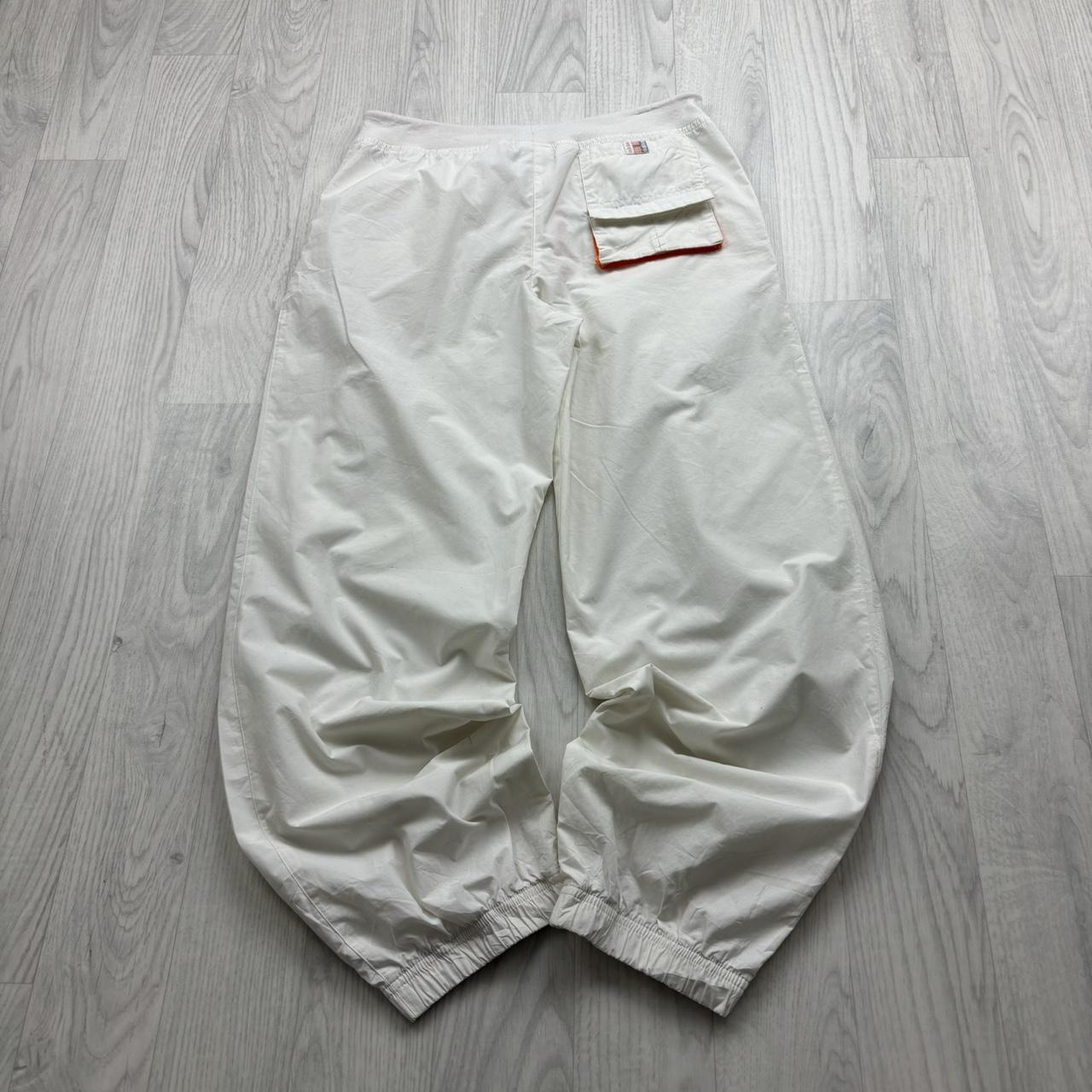 VINTAGE Y2K ADIDAS BAGGY TRACKSUIT BOTTOMS WHITE