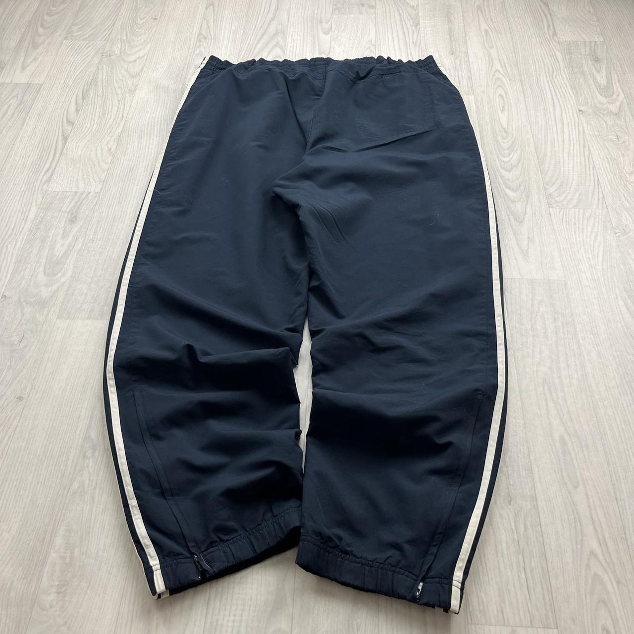 VINTAGE Y2K ADIDAS BAGGY TRACKSUIT BOTTOMS NAVY