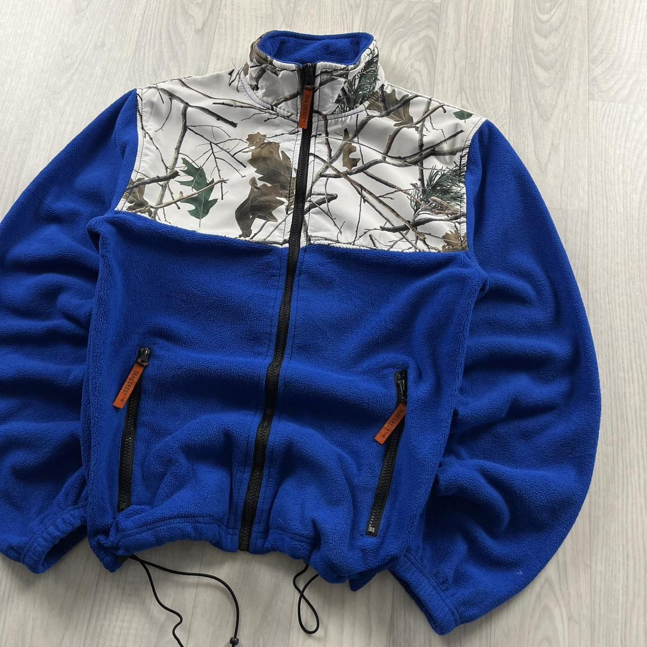 VINTAGE REALTREE ZIP UP FLEECE JACKET CAMO BLUE