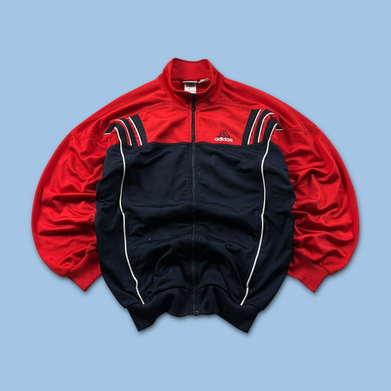 VINTAGE 90s ADIDAS ZIP UP TRACK JACKET RED