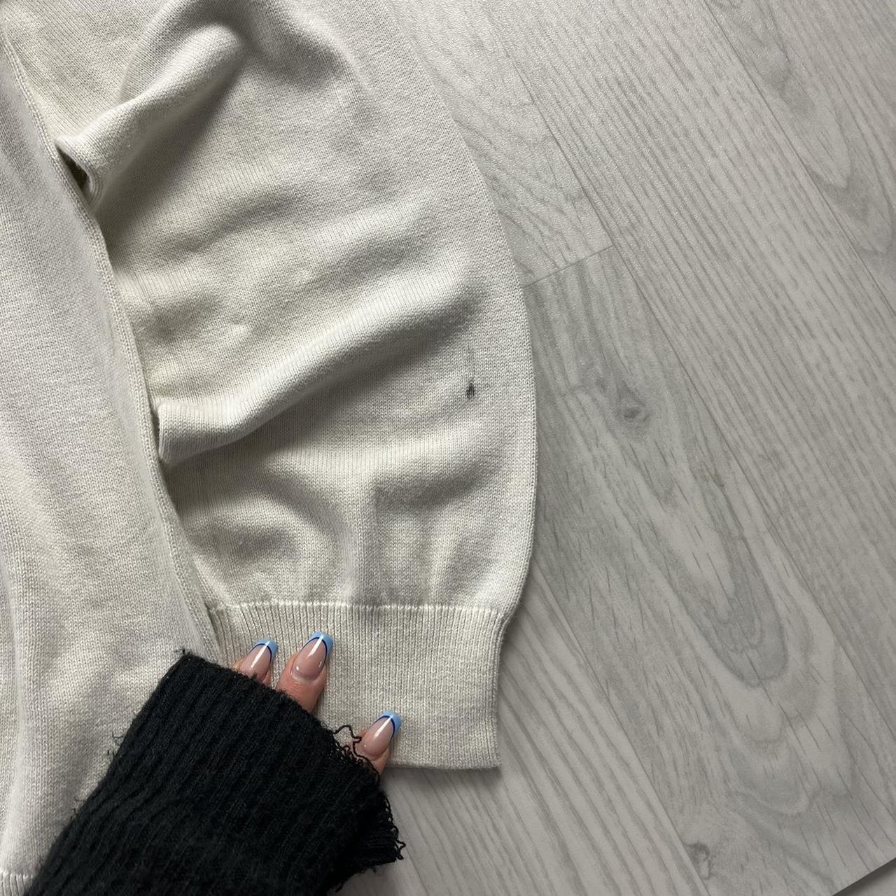 VINTAGE Y2K TOMMY HILFIGER QUARTER ZIP KNITTED JUMPER CREAM