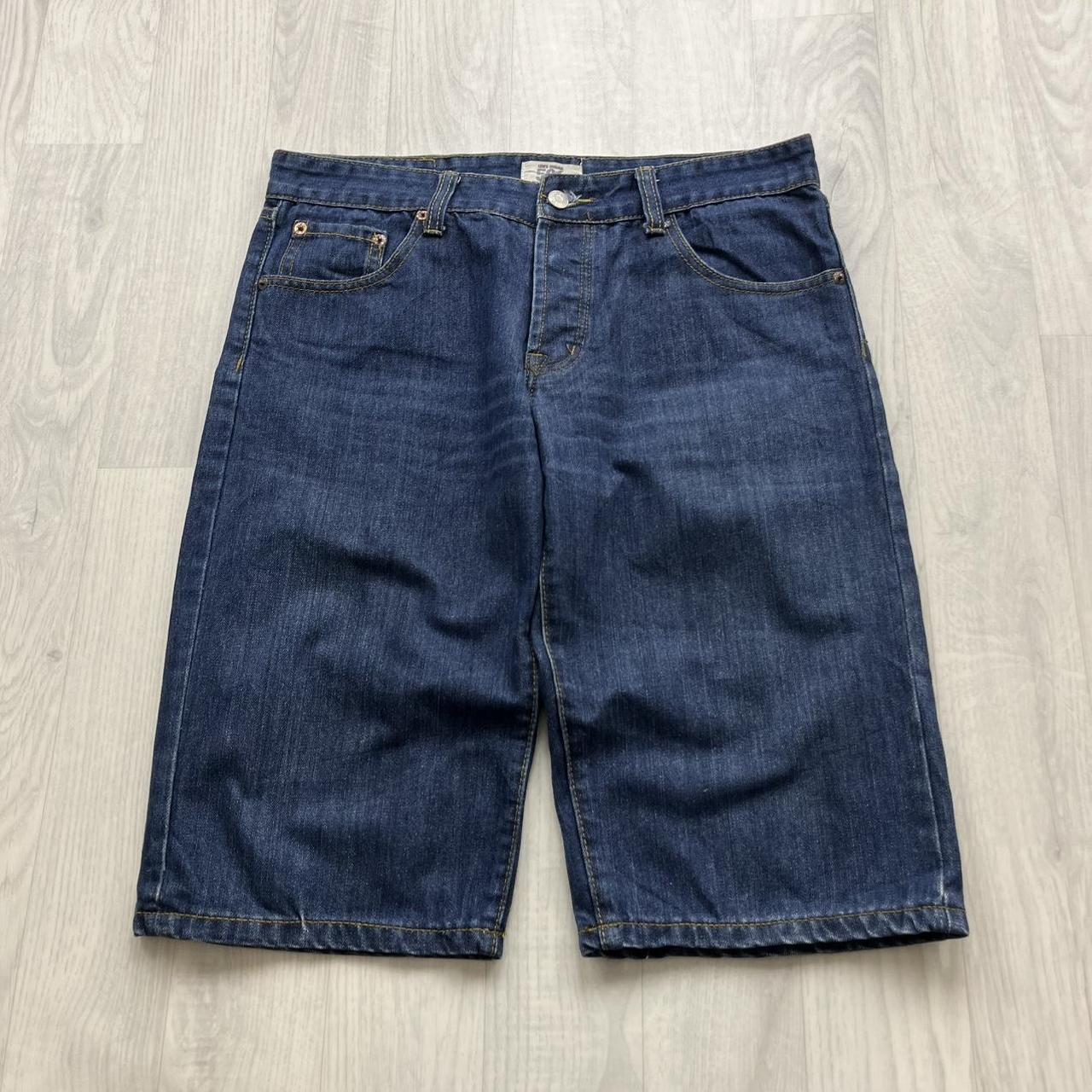 VINTAGE 00s LEVIS 501 LOOSE JORTS NAVY