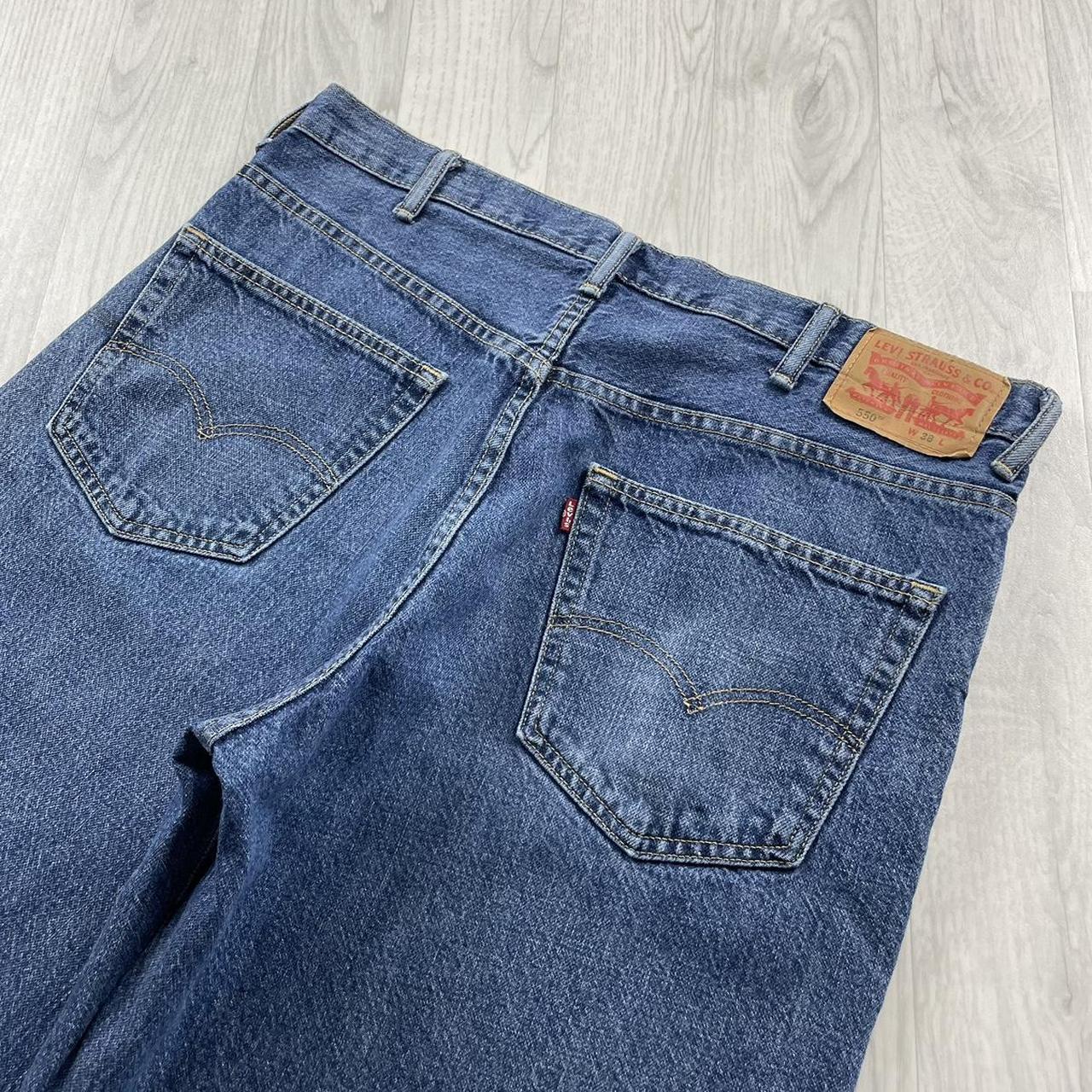 VINTAGE LEVIS 550 BAGGY LOOSE SKATER JORTS NAVY BLUE (38w)