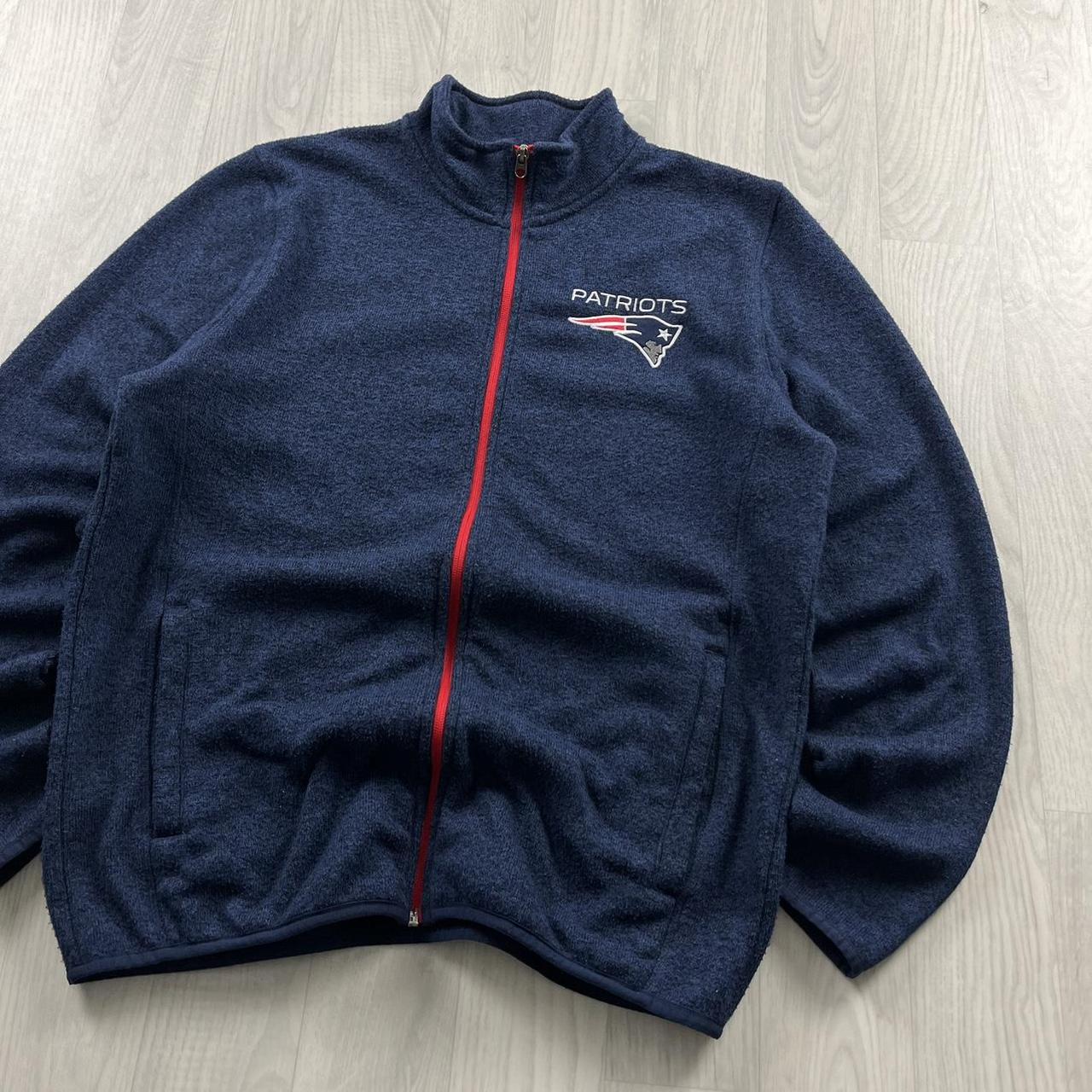 VINTAGE Y2K NFL PATRIOTS ZIP UP FLEECE NAVY