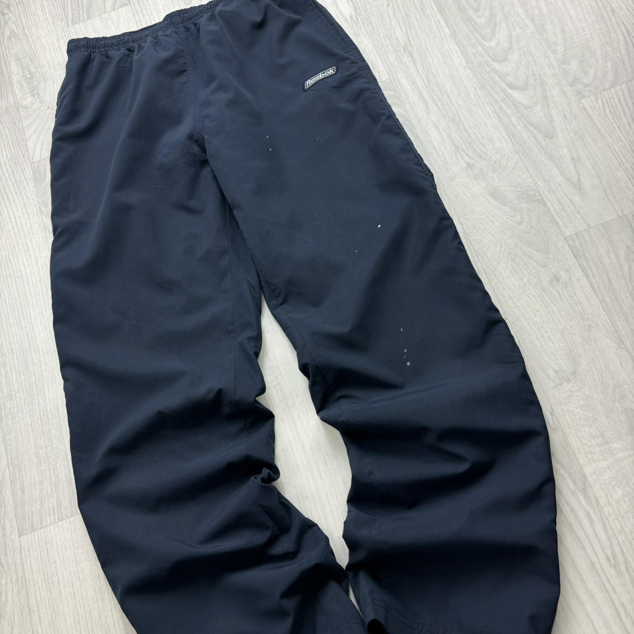 VINTAGE Y2K REEBOK BAGGY TRACKSUIT BOTTOMS NAVY