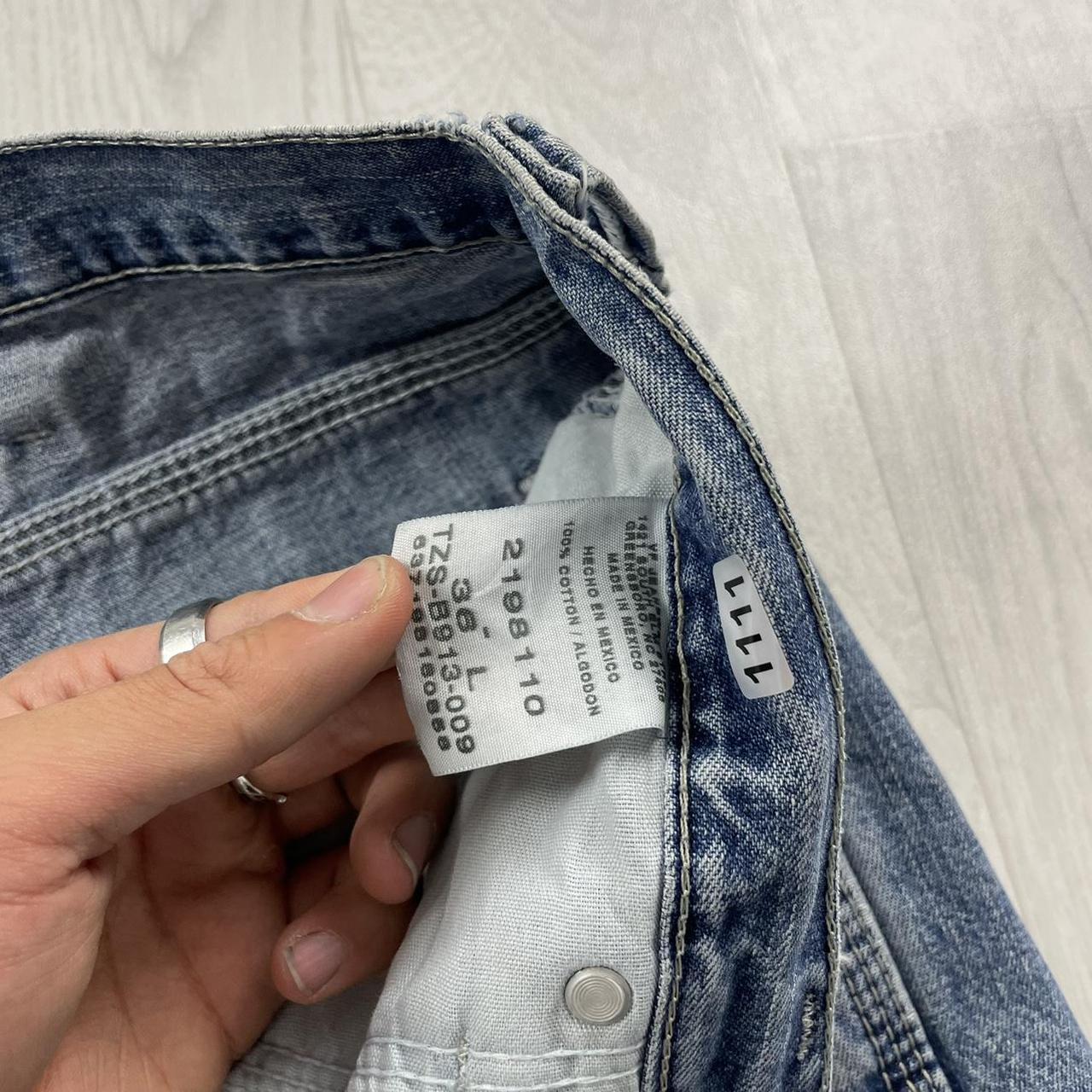VINTAGE LEE BAGGY CARPENTER JORTS BLUE (36w)