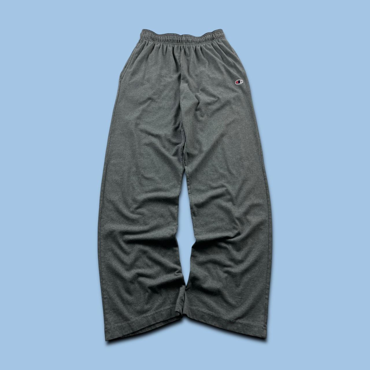 VINTAGE 00s CHAMPION LIGHTWEIGHT BAGGY COTTON SWEATPANTS GREY