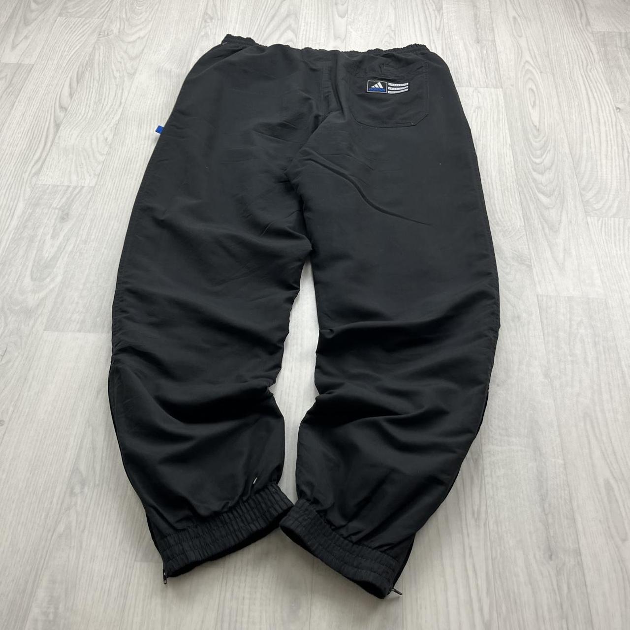VINTAGE 90s ADIDAS BAGGY TRACKSUIT BOTTOMS BLACK