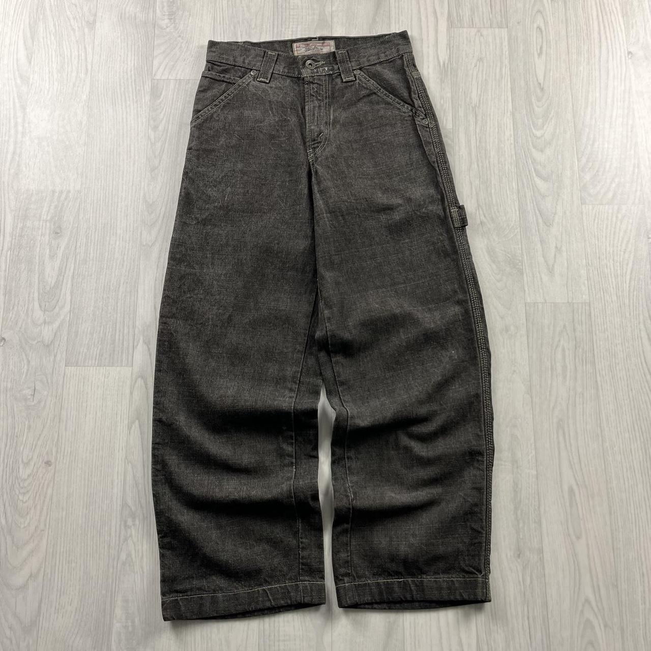 VINTAGE LEVIS STRAIGHT LEG CARPENTER JEANS FADED BLACK