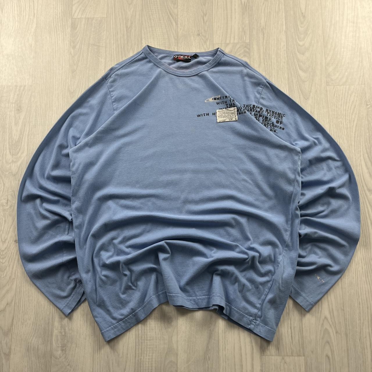VINTAGE Y2K O’NEILL GRAPHIC LONG SLEEVE SURF T SHIRT BLUE